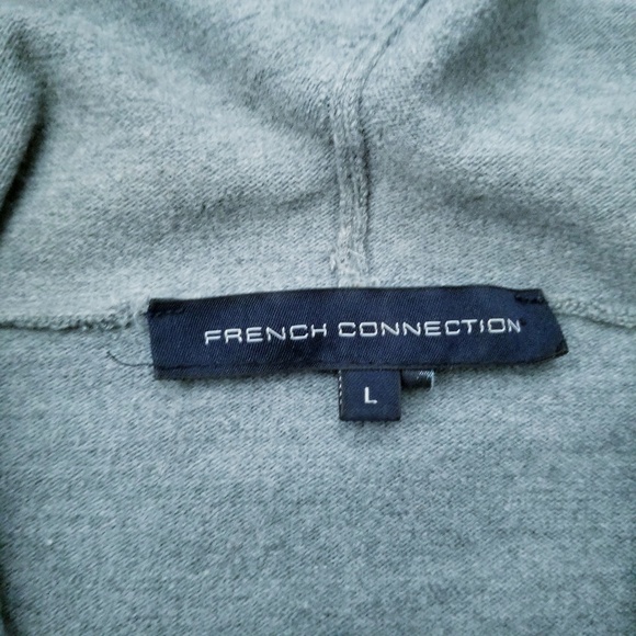 *FCUK* Luxe Gray Hooded Sweater - Picture 3 of 5